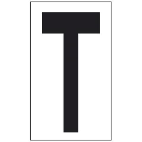 Adesivo Lettera T Abitazioni Uffici Luoghi Pubblici 10cmx5,6cm - Foto 1