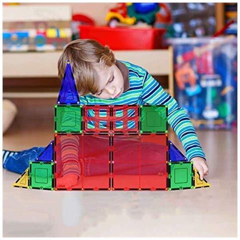Magnetico Mattonelle Building Blocks Costruzione Giocattoli Per Boys Girls 47pc - Stem Giocattolo Educativo Learning For Kids Age 3 4 5 6 7 8 Year Old Regalo - Foto 2