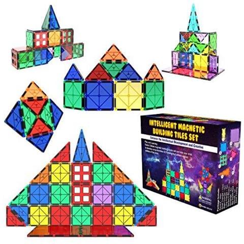 Magnetico Mattonelle Building Blocks Costruzione Giocattoli Per Boys Girls 47pc - Stem Giocattolo Educativo Learning For Kids Age 3 4 5 6 7 8 Year Old Regalo - Foto 1