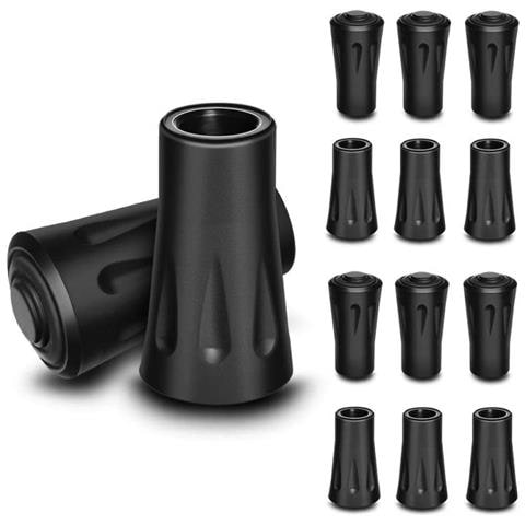 Piedini Per Bastoncini Da Trekking, Confezione Da 12 Black - Foto 1