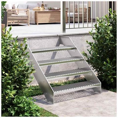 Gradino In Griglia 80x24x7 Cm Acciaio Zincato - Foto 2