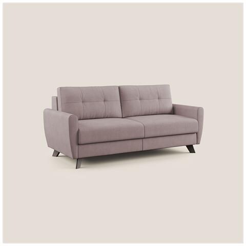 Callisto Divano letto matrimoniale in tessuto morbido impermeabile T02 208 cm (mat. 160x197) rosa - Foto 1