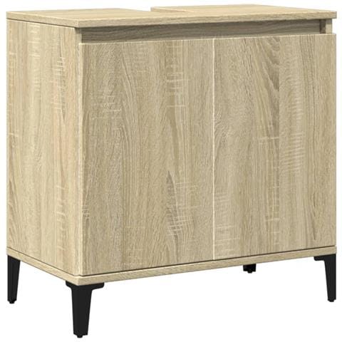 Mobile Lavabo Rovere Sonoma 58x33x60 Cm In Legno Multistrato - Foto 2