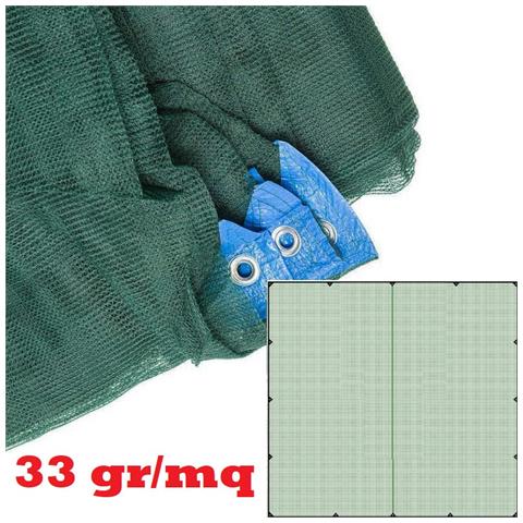 Rete Per Olive Rinforzata E Occhiellata Tessuto Antispina Telo Intero Verde 33 Gr /mq - 8x8 Mt - Foto 1