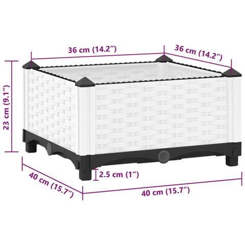 Fioriera Rialzata 40x40x23 Cm In Polipropilene - Foto 7