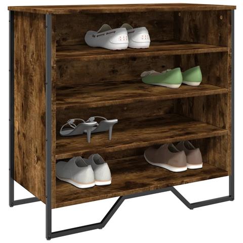Scarpiera Rovere Fumo 80x38x78 Cm In Truciolato - Foto 1