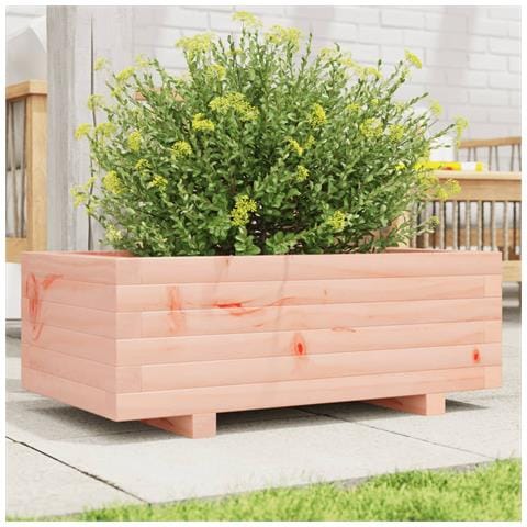 Fioriera Da Giardino 70x40x26,5 Cm In Legno Massello Di Douglas - Foto 1