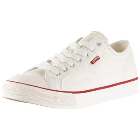 Levi's Scarpe Da Ginnastica Hernandez Da Uomo In Tessuto Bianco Leggero 44 - Foto 1