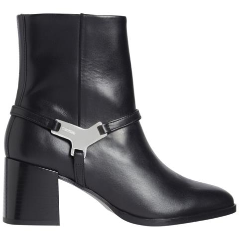 Ankle Boot 55 Stivaletti Pelle Scarpe Donna Nero Eu 38, Hw0hw02095 Beh - Foto 2