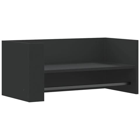 Scaffale A Parete Nero 70,5x35x30,5 Cm In Legno Multistrato - Foto 2