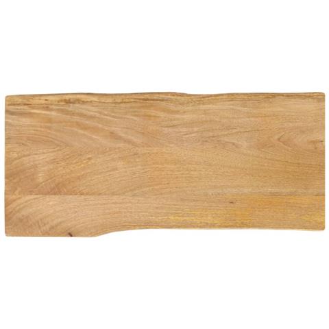 Piano Tavolo 100x40x2,5 Cm Bordi Vivi In Legno Massello Mango - Foto 1
