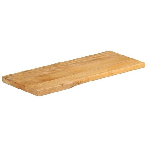 Piano Tavolo 100x40x2,5 Cm Bordi Vivi In Legno Massello Mango - Foto 2