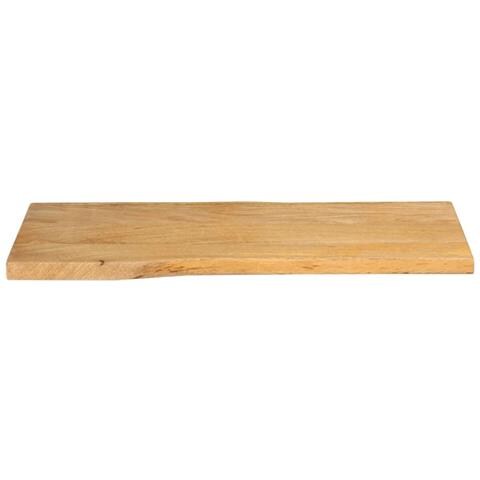 Piano Tavolo 100x40x2,5 Cm Bordi Vivi In Legno Massello Mango - Foto 3
