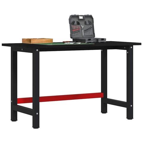 Banco Lavoro Marrone Scuro 140x60x81,5 Cm Legno Massello Rovere - Foto 1