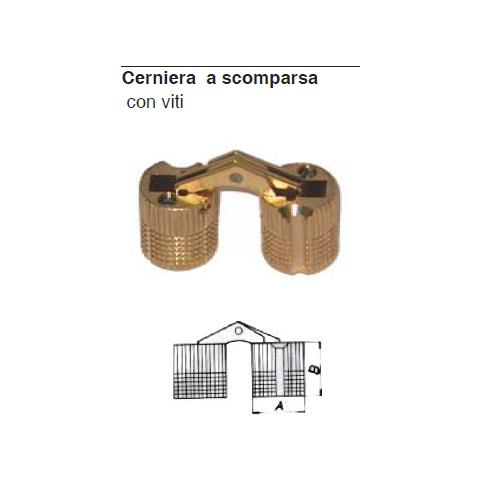 -mobilia-2 Cerniere A Scomparsa In Ottone 14x15,5mm - Foto 1