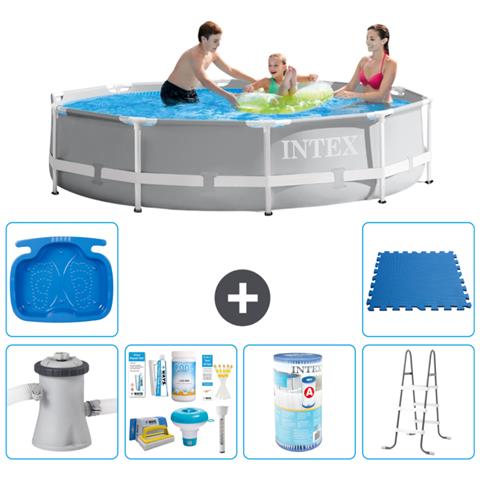 Piscina Fuori Terra - In Giro - 305x76 Cm - Grigio - Include Accessori Coordinati A2019 - Foto 1