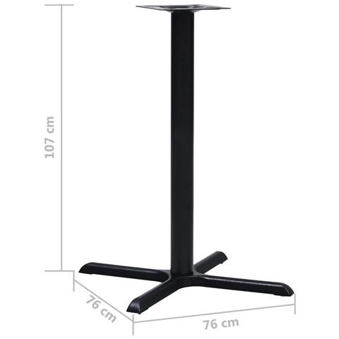 Lusso Casadino - Gamba Per Tavolino Da Bar Nero 76x76x107cm In Ghisa - Foto 6