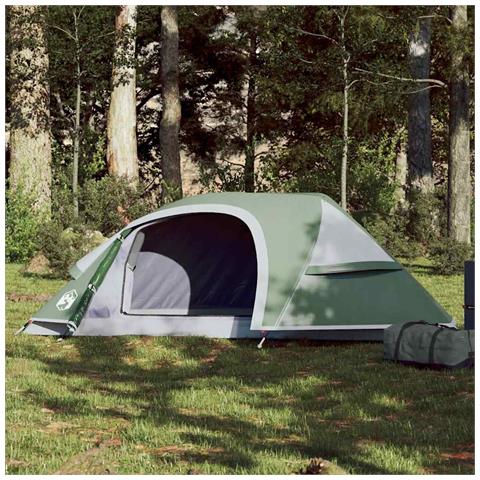 Tenda da Campeggio a Cupola per 1 Persona Verde Impermeabile - Foto 2