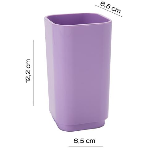 Portaspazzolini D'appoggio In Plastica Riciclata 6398 Serie Seventy Lilla - Foto 2