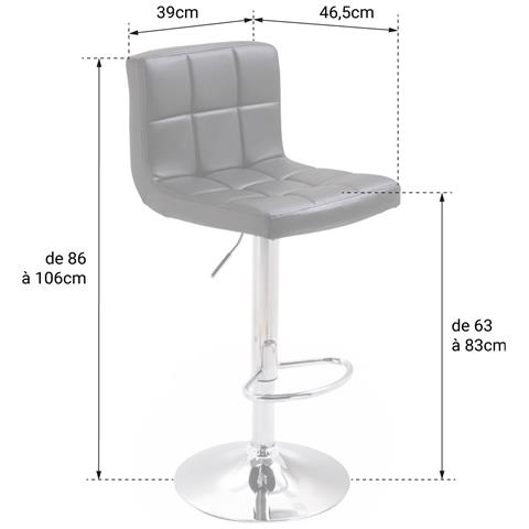 Set Di 2 Sgabelli Da Bar Neri Mike - Foto 2