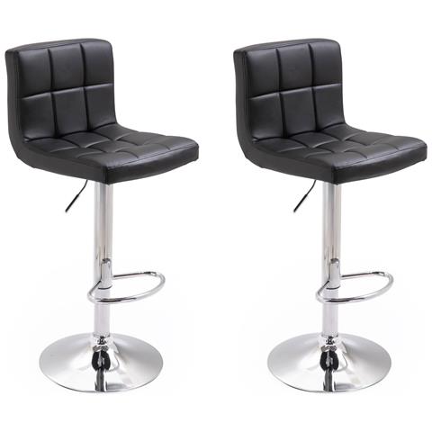 Set Di 2 Sgabelli Da Bar Neri Mike - Foto 1