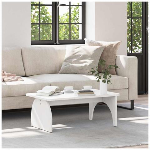 Tavolino da salotto Bianco 80 x 50 x 31 cm - Foto 2