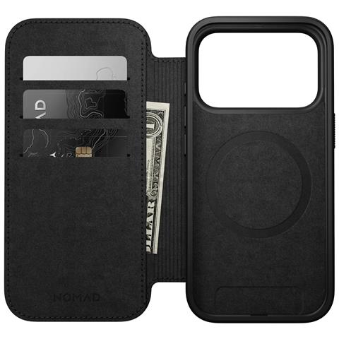 Custodia Folio Per Iphone 17 Pro Magsafe Con Porta-carte E Chiusura Magnetica, Marrone - Foto 5