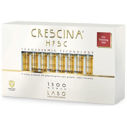 , Crescina, Transdermic Hfsc 1300, Per La Stimolazione Della Crescita, Siero Trattamento In Fiale, Per Il Cuoio Capelluto, Per Le Donne, 20 Pz, 3.5 Ml - Foto 1