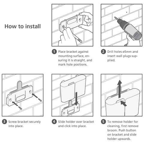 Scopa Cleanstore Manico Lungo Estensibile Conservazione A Parete Chiusa Setole Morbide Pettine Per Pulizia Ideale Per Tutte Le Superfici - Foto 2