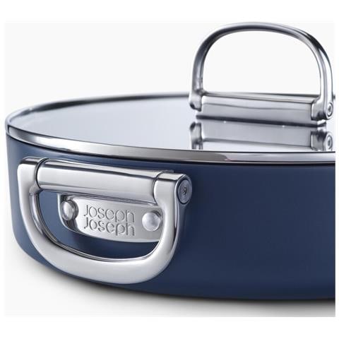 Padella Antiaderente Space 28 Cm Con Manico Pieghevole Acciaio Inox E Coperchio In Vetro Adatta Per Induzione E Forno Fino A 232 Gradi Salvaspazio - Foto 2