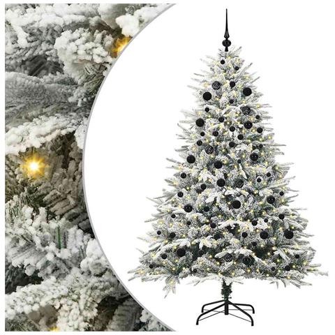 Albero di Natale artificiale preilluminato con set di palline - Foto 1