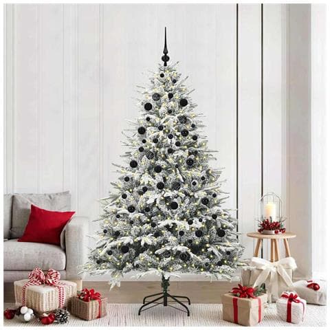 Albero di Natale artificiale preilluminato con set di palline - Foto 2