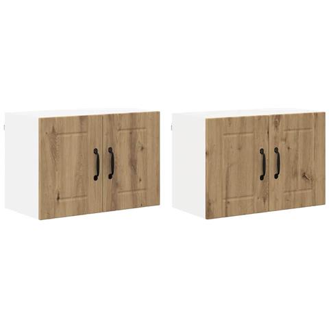 Armadi a pareti per cucina con porta 2 pcs Rovere artigianale - Foto 1