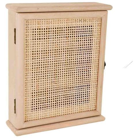 Scatola Chiavi Legno Griglia Marrone 24x7.5x30h Cm - Foto 1