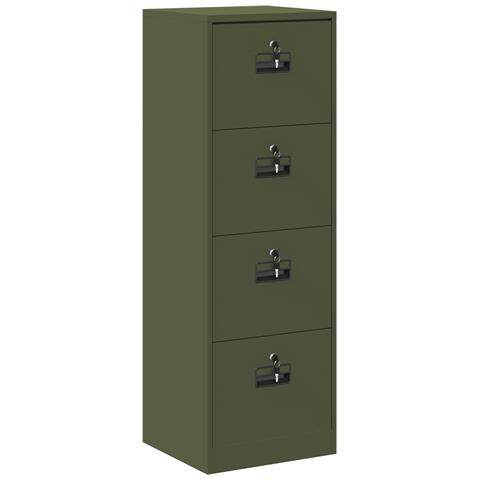 Armadio per File con cassetto Verde oliva 44 x 50 x 106.5 cm - Foto 1
