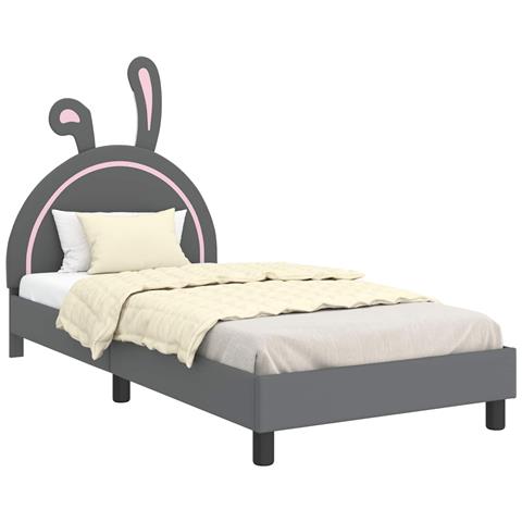 Struttura letto bambini con testata Grigio chiaro 90 x 200 cm - Foto 1