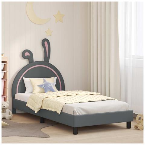 Struttura letto bambini con testata Grigio chiaro 90 x 200 cm - Foto 2