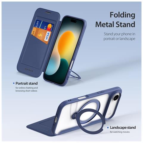 Cover per iPhone Air - Pelle /PU, Blu, MagSafe - Foto 2