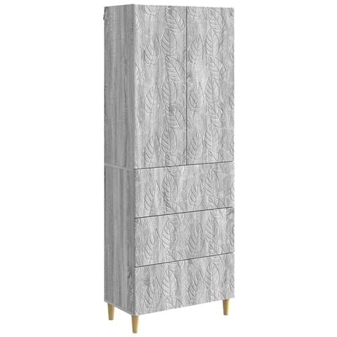 Set di armadi 2 pcs Sonoma grigio 66 x 34,5 x 90 cm - Foto 1