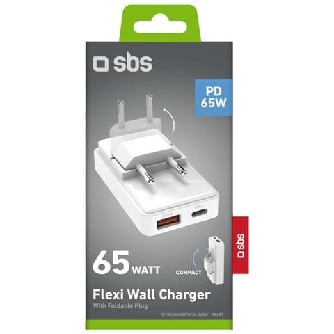 TETRGANUSBTCFOLD65W Caricabatterie per dispositivi mobili Universale Bianco AC Ricarica rapida Interno, Esterno - Foto 2