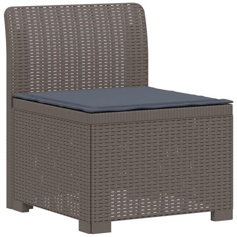 Divano da Giardino a 1 Posto con Cuscino Aspetto Rattan PP - Foto 1