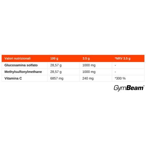 Integratore articolare MSM + Glucosamina vitamina C mango maracuja 500 g Mango - Maracuja - Foto 2