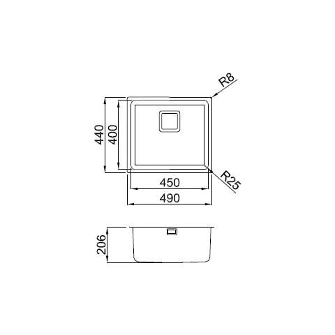 LAV. INOX W-SQUARE 49x44 - Foto 2
