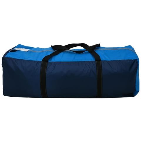 Tenda da Campeggio in Tessuto 9 Persone Blu Scuro e Blu - Foto 2