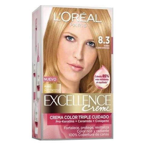 Excellence Creme Tinte 8,3 Rubio Claro Dorado - Foto 2