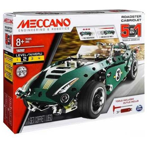 Meccano Erector da 5 in 1 Roadster tirare indietro Car Kit Toy costruzione STEM Istruzione Ingegneria per et? 8 e fino Multicolore 175 Pezzi 6.040.176 - Foto 2