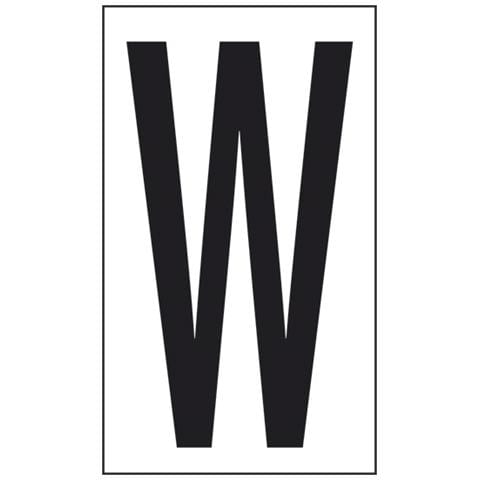 Adesivo Lettera W Abitazioni Uffici Luoghi Pubblici 10cmx5,6cm - Foto 1