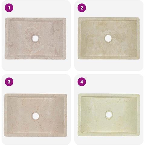 Lavandino 45x30x12 Cm In Marmo Crema - Foto 10