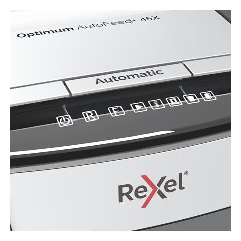 Distruggidocumenti Automatico Optimum AutoFeed 45X con Taglio a Frammenti Livello Sicurezza P-4 Capacità Cestino 20 Litri - Foto 5