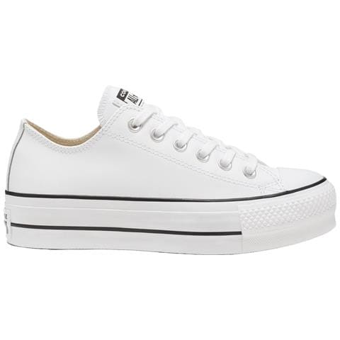 Scarpe Chuck Taylor All Star Lift Clean Leather Ox Taglia 37.5 Codice 561680c Bianco - Foto 17